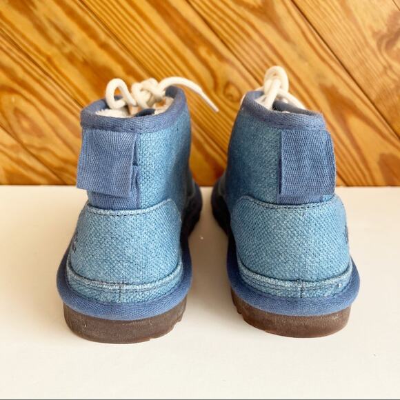 UGG Neumel Natural Boot in Blue Denim - Picture 4 of 8
